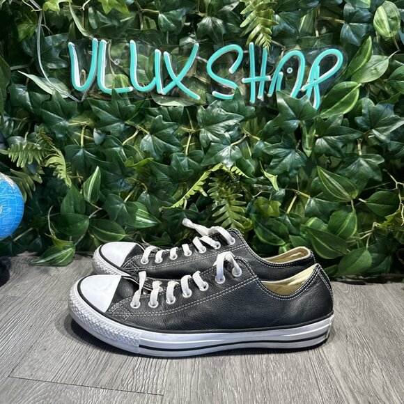 Converse Mens Chuck Taylor Black 132174c Leather Skateboarding Shoes Size 11.5 - Picture 4 of 10